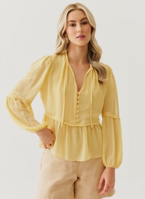 Blusa Amarra��o Amarelo Manteiga Innocence - Foto 1
