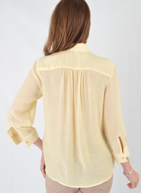 Camisa Crepe de Viscose Amarela Citt� - Foto 4