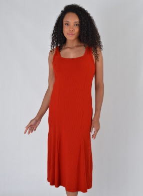 Vestido Vermelho Canelado Gatos e Atos  - Foto 2