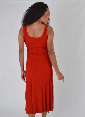 Vestido Vermelho Canelado Gatos e Atos  - Foto 3