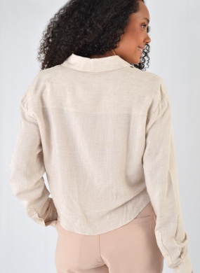Camisa Cropped Natural Alpelo - Foto 2
