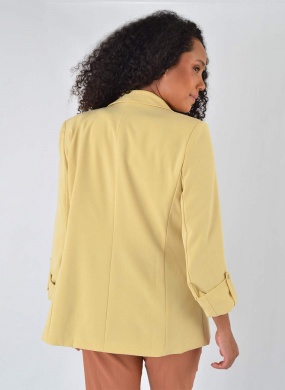 Blazer Sem Fechamento Donna Ritz Cor Gengibre - Foto 5