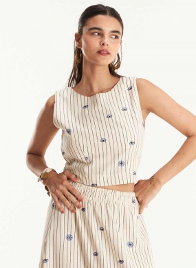 Conjunto com Saia Estampa Talism� Cant�o  - Foto 2