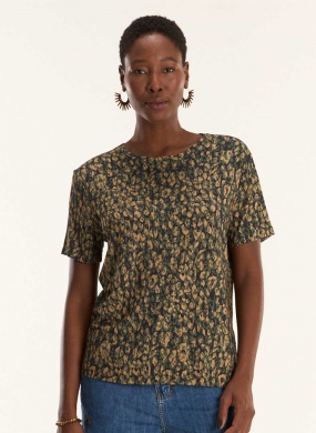 Blusa Viscolycra Estampa Animalia Cant�o - Foto 2