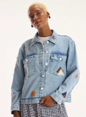 Jaqueta Jeans Bordada Fenix Cant�o  - Foto 3