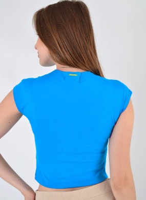 Cropped Azul Flor de Lis - Foto 3
