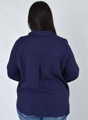 Camisa Plus Longa Marinho  Alpelo - Foto 3