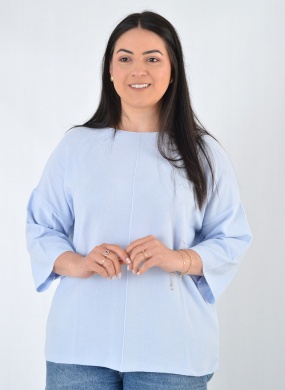 Blusa Malha Ver�o Plus Azul Degli Uffizzi  - Foto 1