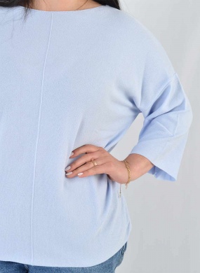 Blusa Malha Ver�o Plus Azul Degli Uffizzi  - Foto 2