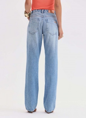 Cal�a Jeans Rubi Straight Flor de Lis - Foto 2
