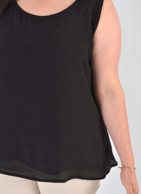Blusa Regata Plus Preto Declari - Foto 2
