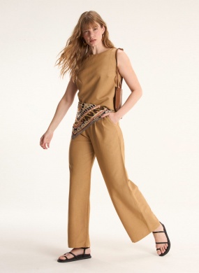 Conjunto Bege Linho Relica Cant�o  - Foto 1
