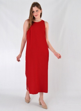 Vestido Viscose Vermelho Tubo Loderro - Foto 1