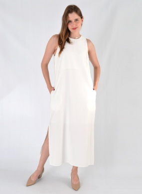 Vestido Viscose Off White Tubo Loderro - Foto 1
