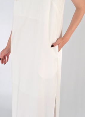 Vestido Viscose Off White Tubo Loderro - Foto 2