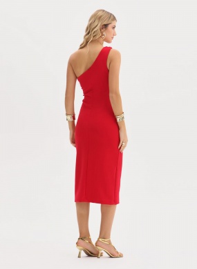 Vestido Vermelho Ombro S� Flor de Lis - Foto 8