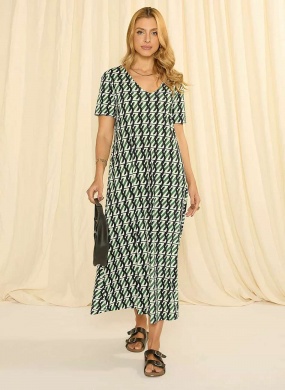 Vestido Cof Cof Fluity Midi Estampa Las Piedras - Foto 1