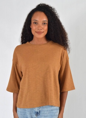 Blusa Moletinho Texturizado Caramelo Haya - Foto 1