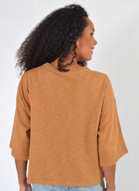Blusa Moletinho Texturizado Caramelo Haya - Foto 2