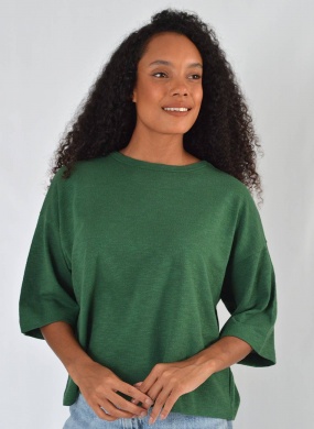 Blusa Moletinho Texturizado Verde Haya - Foto 1