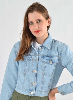 Jaqueta Jeans B�sica Cropped Be Free - Foto 2