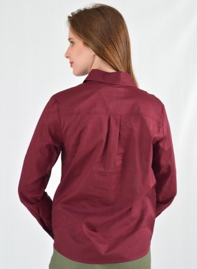 Camisa Marsala em Algod�o Citt� - Foto 3