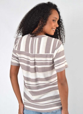 Blusa Listrada Viscolinho Citt� - Foto 3