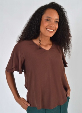 Blusa Marrom MX - Foto 1