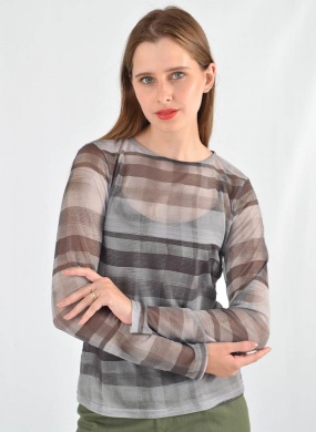 Blusa Xadrez Chumbo Tule Lez a Lez - Foto 1