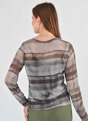 Blusa Xadrez Chumbo Tule Lez a Lez - Foto 3