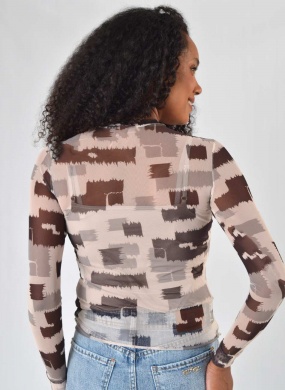 Blusa Bege em Tule Gatos e Atos - Foto 2