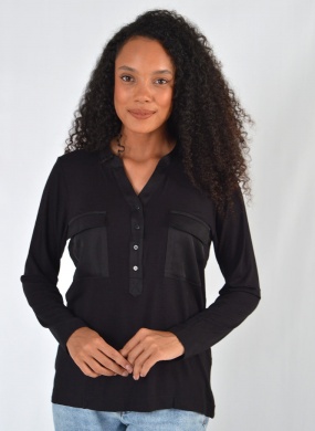 Blusa Viscolycra Preto Gatos e Atos  - Foto 1