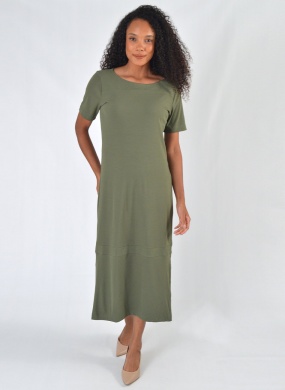 Vestido Midi Viscose Canelada Verde Gatos e Atos  - Foto 2