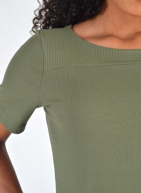 Vestido Midi Viscose Canelada Verde Gatos e Atos  - Foto 3