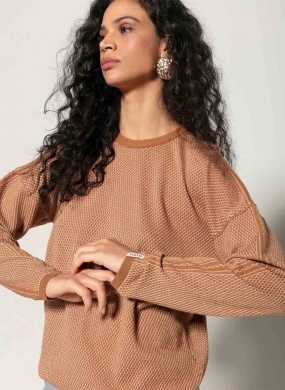 Blusa Caramelo Em Padronagem Po� Biamar - Foto 2