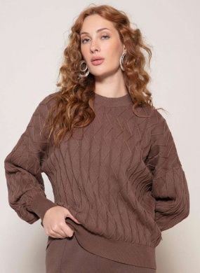 Blusa Trufa Canelada Em Algod�o Biamar - Foto 1