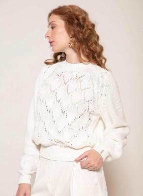 Blusa Algod�o com Trama Vazada Biamar - Foto 1