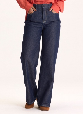 Cal�a Super Reta em Jeans Cant�o  - Foto 1