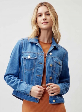 Jaqueta Jeans Trucker B�sica Flor de Lis - Foto 1