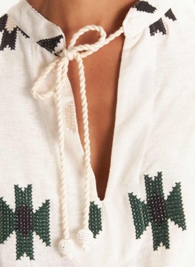 Conjunto Linho Bordado Boho Cant�o - Foto 7