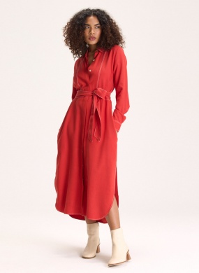 Chemisier Vermelho Sarja Cant�o - Foto 1