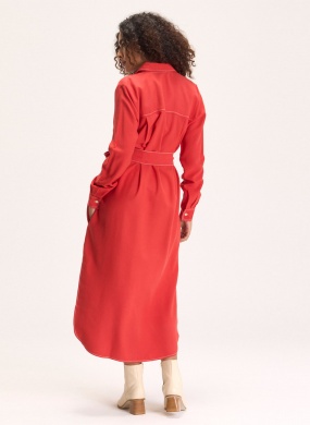 Chemisier Vermelho Sarja Cant�o - Foto 2