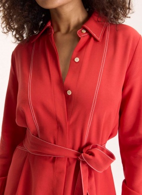 Chemisier Vermelho Sarja Cant�o - Foto 3