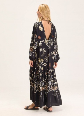 Vestido Preto Estampa Taki Cant�o  - Foto 2