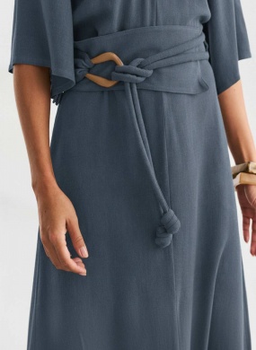 Vestido Azul Longo Luna Haes - Foto 3