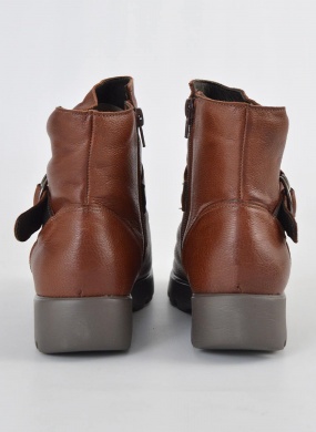 Bota Pelica Marrom Cano Curto Fivela Lateral - Foto 2