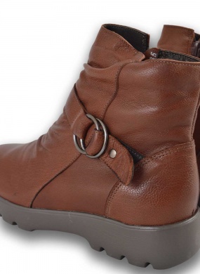 Bota Pelica Marrom Cano Curto Fivela Lateral - Foto 4