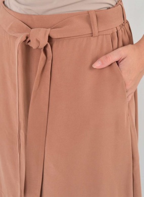 Saia Midi Marrom Viscose Gatos e Atos - Foto 4