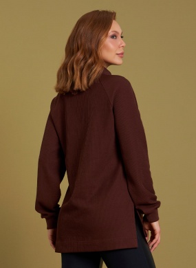 Blusa Malha Trico Gatos e Atos Marrom - Foto 2