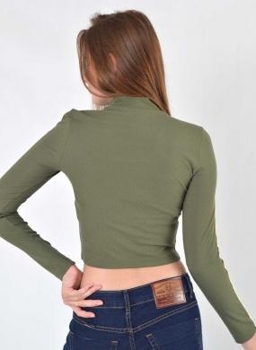 Blusa Verde Cropped Canelada Gatos e Atos  - Foto 4